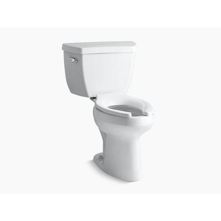 KOHLER Classic Elongated Chair Height Toilet W/ Tank Cover Locks 3493-T-0